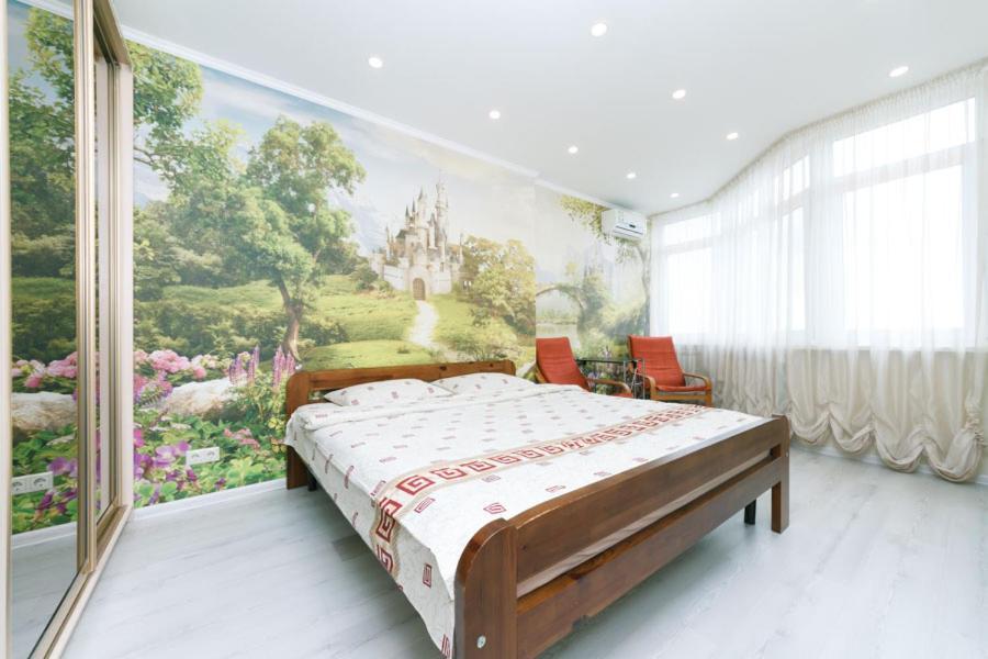 Apartment осокорки современные люкс с 2-мя спальнями пр бажана
